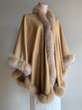 Cashmere, renard, fox, arctic, shawl, cape, wrap, stole, sleeveless, winter, fall, pictures, bride, bridesmaid, bridal party, bachelorette, bridal shower, maid of honour, Canadian heritage, montreal, local, high quality, international shipping, shipping, usa, europe, heritage gallery, heritage galerie, www.heritagegallery.ca, furrier, genuine, real fur, fur, custom, quality, handmade, made to measure, eco friendly, green fur, recycled fur, manufactured, made in canada, canadian, camel, snow top, lynx