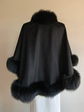 Cashmere, renard, fox, arctic, shawl, cape, wrap, stole, sleeveless, winter, fall, pictures, bride, bridesmaid, bridal party, bachelorette, bridal shower, maid of honour, Canadian heritage, montreal, local, high quality, international shipping, shipping, usa, europe, heritage gallery, heritage galerie, www.heritagegallery.ca, furrier, genuine, real fur, fur, custom, quality, handmade, made to measure, eco friendly, green fur, recycled fur, manufactured, made in canada, canadian, black, noir