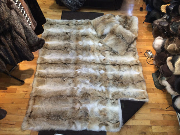 Coyote Fur Blanket Throw Heritage Gallery