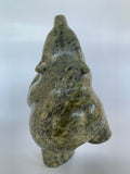 Soapstone, sculpture, carving, inuit, serpentine, green, inukshuk, seal, phoque, loon, bird, handcrafted, made in canada,canadian, Canadian made, Canadian heritage,montreal, old port, local, high quality, international shipping, shipping, usa, europe, heritage gallery, heritage galerie, www.heritagegallery.ca, cape doest, iqualuit, native, polar bear, igloo, eskimo, north, art stone, marble, rock, artist, drummer, dancing, man, caribou bone, Hunter, black, dark, Markoosie Papigatok, inukshuk