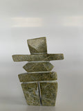 Soapstone, sculpture, carving, inuit, serpentine, green, inukshuk, seal, phoque, loon, bird, handcrafted, made in canada,canadian, Canadian made, Canadian heritage,montreal, old port, local, high quality, international shipping, shipping, usa, europe, heritage gallery, heritage galerie, www.heritagegallery.ca, cape doest, iqualuit, native, polar bear, igloo, eskimo, north, art stone, marble, rock, artist, drummer, dancing, man, caribou bone, Hunter, black, dark, Gii Etungat