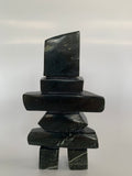 Soapstone, sculpture, carving, inuit, serpentine, green, inukshuk, seal, phoque, loon, bird, handcrafted, made in canada,canadian, Canadian made, Canadian heritage,montreal, old port, local, high quality, international shipping, shipping, usa, europe, heritage gallery, heritage galerie, www.heritagegallery.ca, cape doest, iqualuit, native, polar bear, igloo, eskimo, north, art stone, marble, rock, artist, drummer, dancing, man, caribou bone, Hunter, black, dark,  Salomonie Shaa,carving