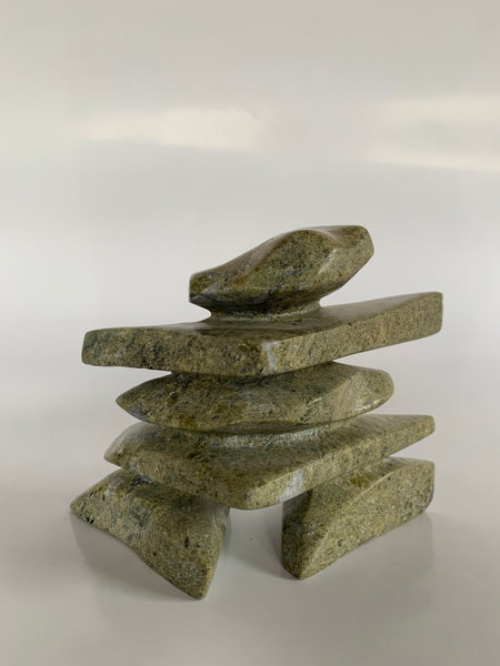 彫刻・オブジェ Inuit stone carving object Inukshuk - Inuit Soapstone Carving – Héritage Gallery