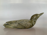 Soapstone, sculpture, carving, inuit, iroquois, serpentine, green, inukshuk, seal, phoque, loon, bird, handcrafted, made in canada,canadian, Canadian made, Canadian heritage,montreal, old port, local, high quality, international shipping, shipping, usa, europe, heritage gallery, heritage galerie, www.heritagegallery.ca, cape doest, iqualuit, native, polar bear, igloo, eskimo, north, art stone, marble, rock, artist, baby, mother, Etulu Etidloie, carving