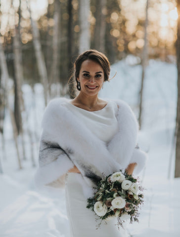 Blackcross, mink, white, fox, arctic, shawl, cape, wrap, stole, sleeveless, winter, fall, pictures, bride, bridesmaid, bridal party, bachelorette, bridal shower, maid of honour, Canadian heritage, montreal, local, high quality, international shipping, shipping, usa, europe, heritage gallery, heritage galerie, www.heritagegallery.ca, furrier, genuine, real fur, fur, custom, quality, handmade, made to measure, eco friendly, green fur, recycled fur, manufactured, handcrafted, made in canada, wedding, ivory