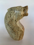 mother, daughter, grand-mother, six nations, Soapstone, sculpture, carving, inuit, serpentine, green, inukshuk, seal, faceloon, bird, handcrafted, made in canada,canadian, Canadian made, Canadian heritage,montreal, old port, local, high quality, international shipping, shipping, usa, europe, heritage gallery, heritage galerie, www.heritagegallery.ca, cape doest, iqualuit, native, igloo, eskimo, north, art stone, rock, artist, drummer, dancing, man, caribou bone, spirit, iroquois, wolf, Leroy Henry, carving
