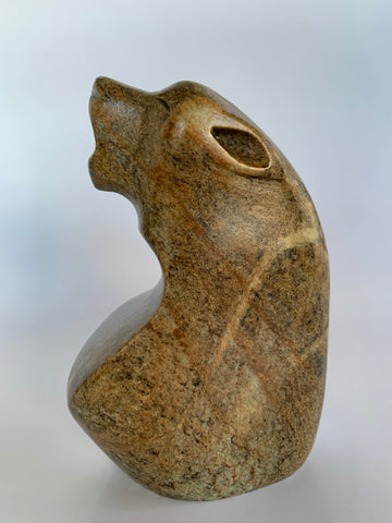 mother, daughter, six nations, Soapstone, sculpture, carving, inuit, serpentine, green, inukshuk, seal, faceloon, bird, handcrafted, made in canada,canadian, Canadian made, Canadian heritage,montreal, old port, local, high quality, international shipping, shipping, usa, europe, heritage gallery, heritage galerie, www.heritagegallery.ca, cape doest, iqualuit, native, igloo, eskimo, north, art stone, rock, artist, drummer, carving, caribou bone, spirit, iroquois, eagle, Loreene Henry, wolf, carving