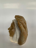 mother, daughter, grand-mother, six nations, Soapstone, sculpture, carving, inuit, serpentine, face, inukshuk, seal, faceloon, bird, handcrafted, made in canada,canadian, Canadian made, Canadian heritage,montreal, old port, local, high quality, international shipping, shipping, usa, europe, heritage gallery, heritage galerie, www.heritagegallery.ca, cape doest, iqualuit, native, igloo, eskimo, north, art stone, rock, artist, drummer, dancing, man, caribou bone, spirit, iroquois, face, Loreena Henry