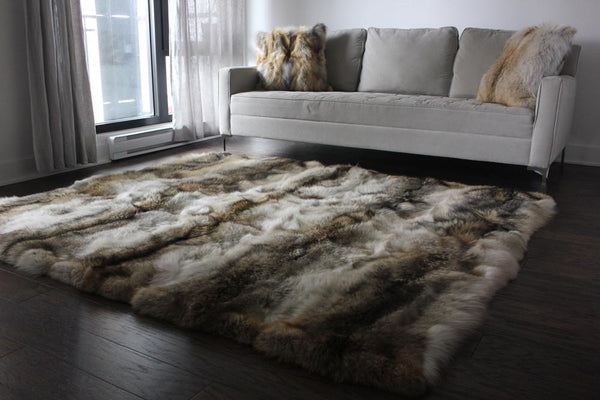 Coyote Fur Blanket Throw Heritage Gallery