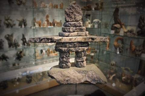 Soapstone, sculpture, carving, inuit, serpentine, green, inukshuk, seal, phoque, loon, bird, handcrafted, made in canada,canadian, Canadian made, Canadian heritage,montreal, old port, local, high quality, international shipping, shipping, usa, europe, heritage gallery, heritage galerie, www.heritagegallery.ca, cape doest, iqualuit, native, polar bear, igloo, eskimo, north, art stone, marble, rock, artist, drummer, dancing, man, caribou bone, Hunter, black, dark, walrus, Mary adla