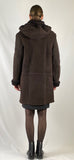 Shearling Hooded Buttons Coat