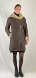 Shearling Hooded Zip Coat