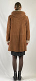 Shearling Hooded Buttons Coat