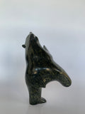 Soapstone, sculpture, carving, inuit, serpentine, green, inukshuk, seal, phoque, loon, bird, handcrafted, made in canada,canadian, Canadian made, Canadian heritage,montreal, old port, local, high quality, international shipping, shipping, usa, europe, heritage gallery, heritage galerie, www.heritagegallery.ca, cape doest, iqualuit, native, polar bear, igloo, eskimo, north, art stone, marble, rock, artist, drummer, dancing, man, caribou bone, Hunter, black, dark, Siutiapiq Raggee, inukshuk