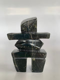 Soapstone, sculpture, carving, inuit, serpentine, green, inukshuk, seal, phoque, loon, bird, handcrafted, made in canada,canadian, Canadian made, Canadian heritage,montreal, old port, local, high quality, international shipping, shipping, usa, europe, heritage gallery, heritage galerie, www.heritagegallery.ca, cape doest, iqualuit, native, polar bear, igloo, eskimo, north, art stone, marble, rock, artist, drummer, dancing, man, caribou bone, Hunter, black, dark, Gii Etungat