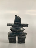 Soapstone, sculpture, carving, inuit, serpentine, green, inukshuk, seal, phoque, loon, bird, handcrafted, made in canada,canadian, Canadian made, Canadian heritage,montreal, old port, local, high quality, international shipping, shipping, usa, europe, heritage gallery, heritage galerie, www.heritagegallery.ca, cape doest, iqualuit, native, polar bear, igloo, eskimo, north, art stone, marble, rock, artist, drummer, dancing, man, caribou bone, Hunter, black, dark, Gii Etungat, inukshuk