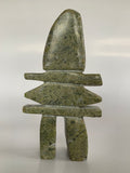 Soapstone, sculpture, carving, inuit, serpentine, green, inukshuk, seal, phoque, loon, bird, handcrafted, made in canada,canadian, Canadian made, Canadian heritage,montreal, old port, local, high quality, international shipping, shipping, usa, europe, heritage gallery, heritage galerie, www.heritagegallery.ca, cape doest, iqualuit, native, polar bear, igloo, eskimo, north, art stone, marble, rock, artist, drummer, dancing, man, caribou bone, Hunter, black, dark, Levi Saila, inukshuk, carving