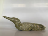 Soapstone, sculpture, carving, inuit, iroquois, serpentine, green, inukshuk, seal, phoque, loon, bird, handcrafted, made in canada,canadian, Canadian made, Canadian heritage,montreal, old port, local, high quality, international shipping, shipping, usa, europe, heritage gallery, heritage galerie, www.heritagegallery.ca, cape doest, iqualuit, native, polar bear, igloo, eskimo, north, art stone, marble, rock, artist, baby, mother, Etulu Etidloie , carving