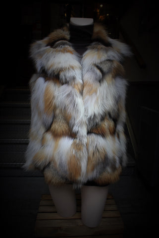 Red Fox Pieces Fur Vest